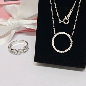 14k 화이트 목걸이 2.78g