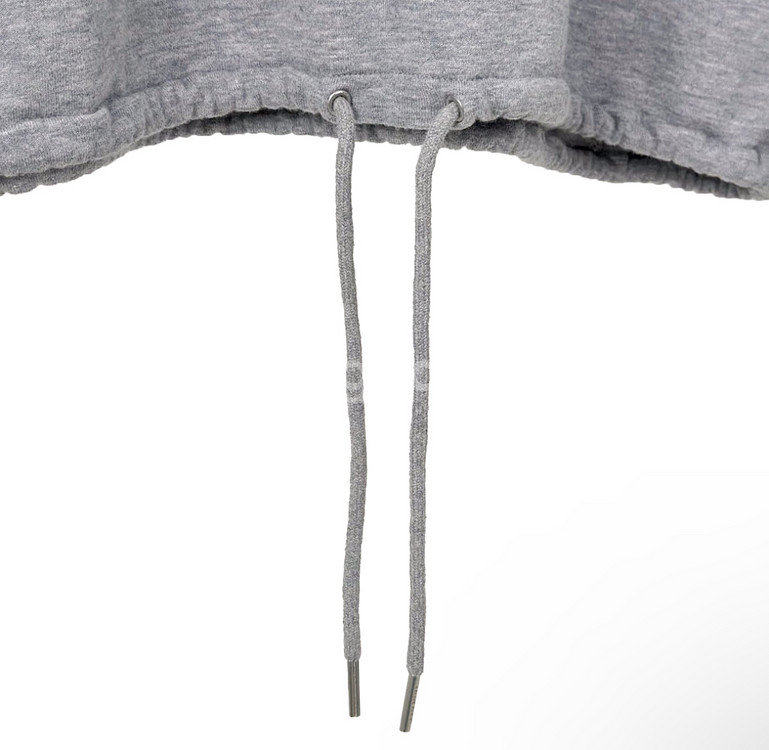 [L] CELINE 셀린느 여성 크롭 캐시미어 밴딩 맨투맨 티셔츠 그레이--4