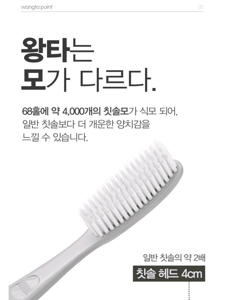 [왕타칫솔] 왕타 베이직 스톤파우치 10P--2