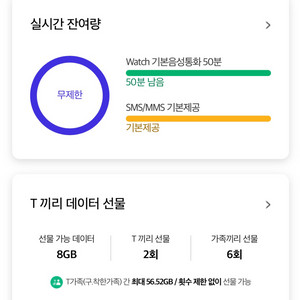 SKT 데이터 2기가 빠른 거래