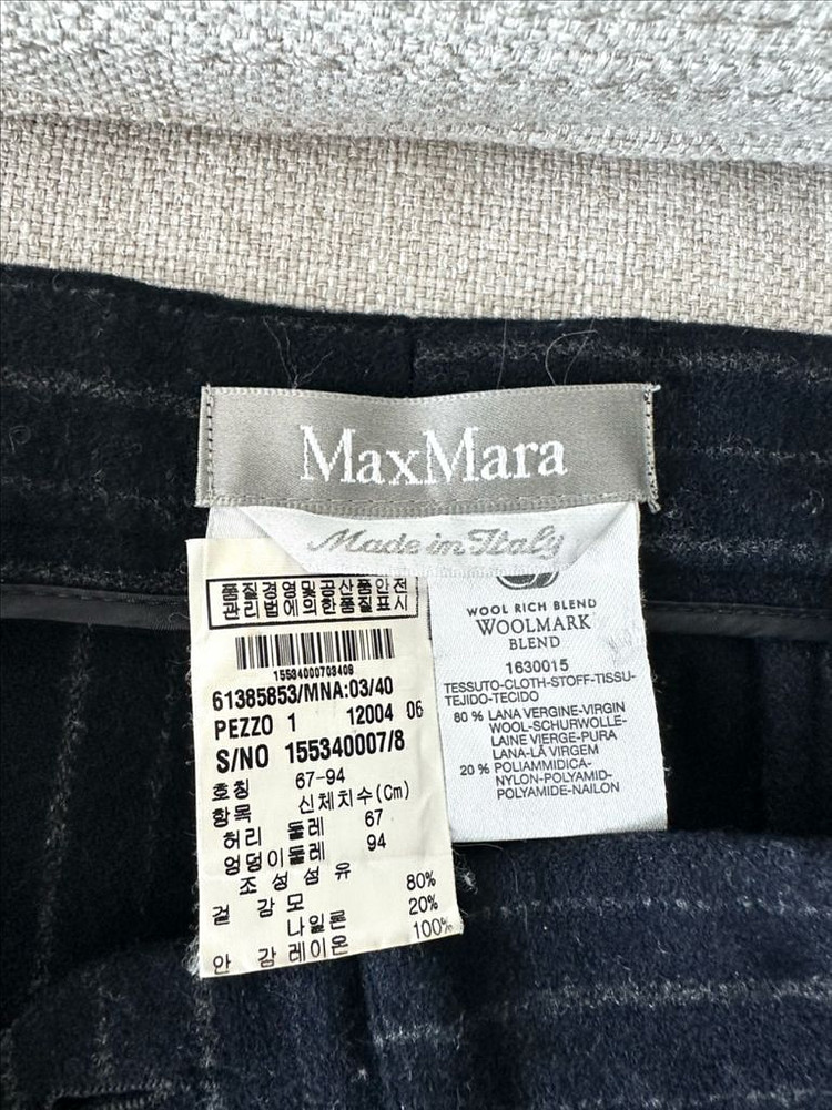 MaxMara 버진울 와이드팬츠 40--6