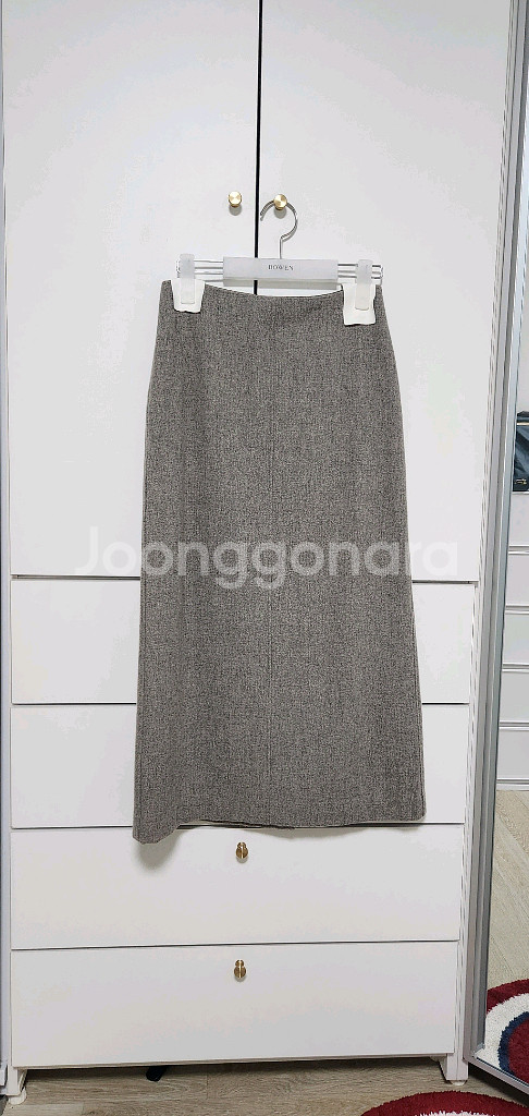 보웬 시리얼 울 슬림스커트--3