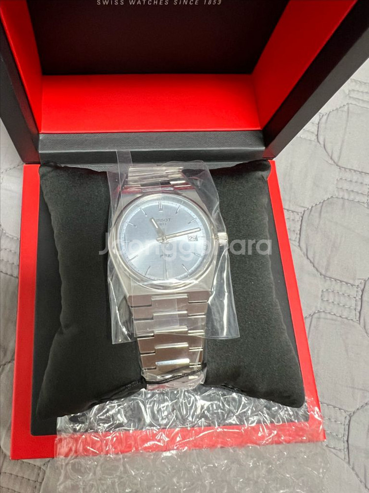 티쏘 PRX 35mm 쿼츠 라이트 블루--1