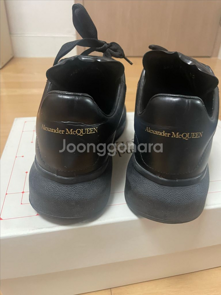 알랙산더 맥퀸 오버솔 스니커즈 올블랙--5