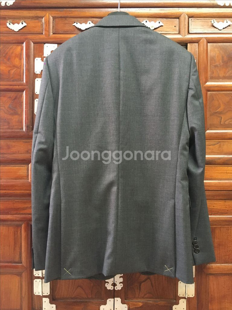 솔리드옴므 그레이 패턴 블레이져 100사이즈--1