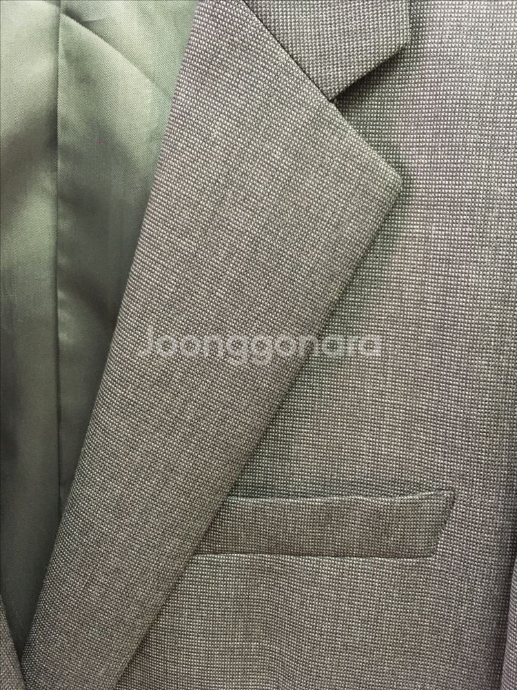 솔리드옴므 그레이 패턴 블레이져 100사이즈--2