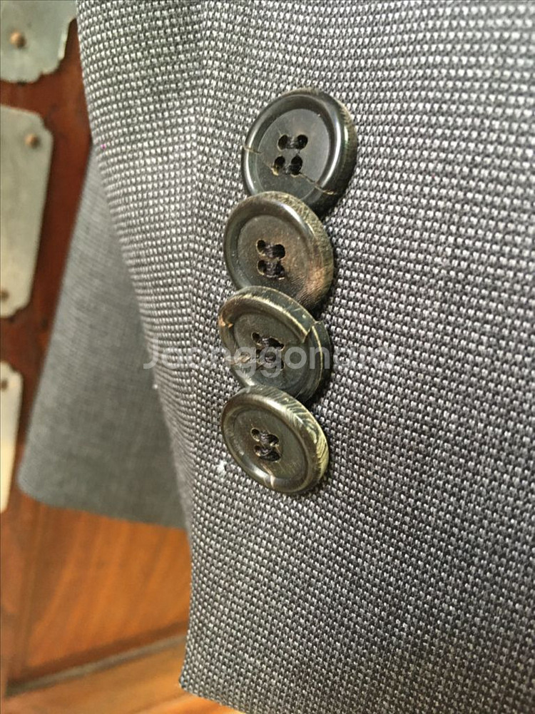 솔리드옴므 그레이 패턴 블레이져 100사이즈--3