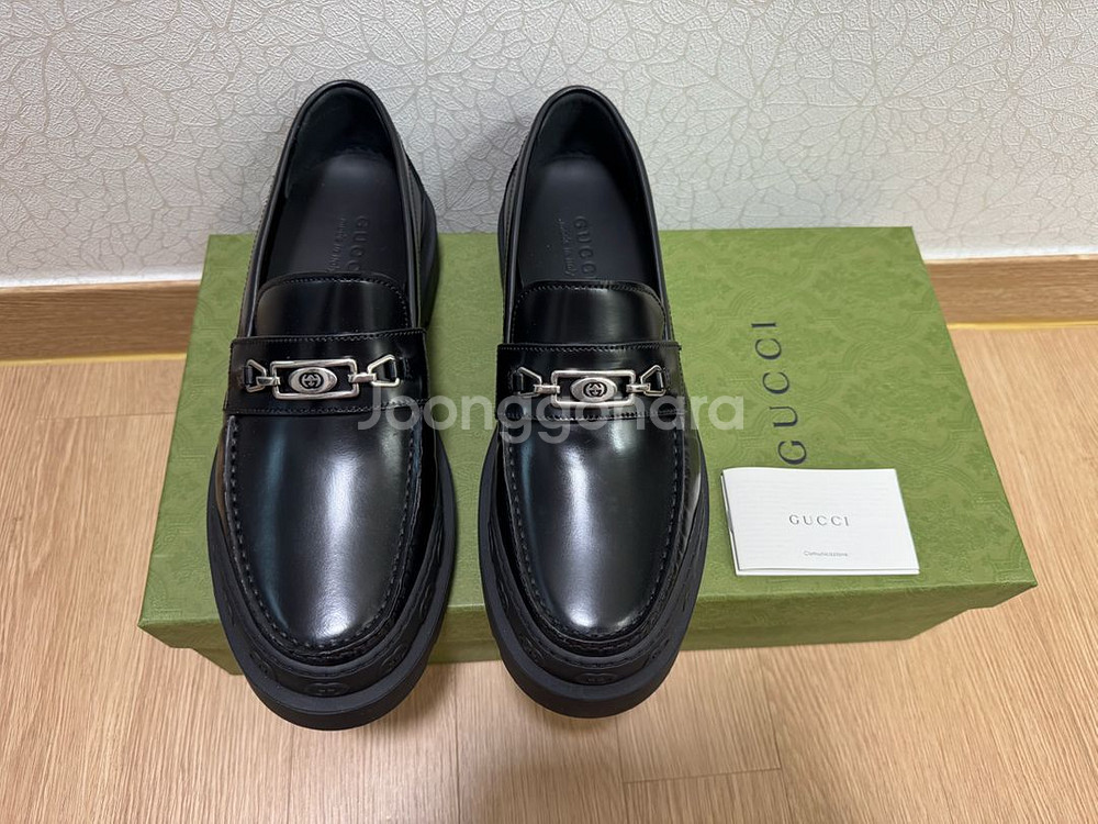 구찌 인터로킹 G 로퍼 블랙 레더 (새상품)--0