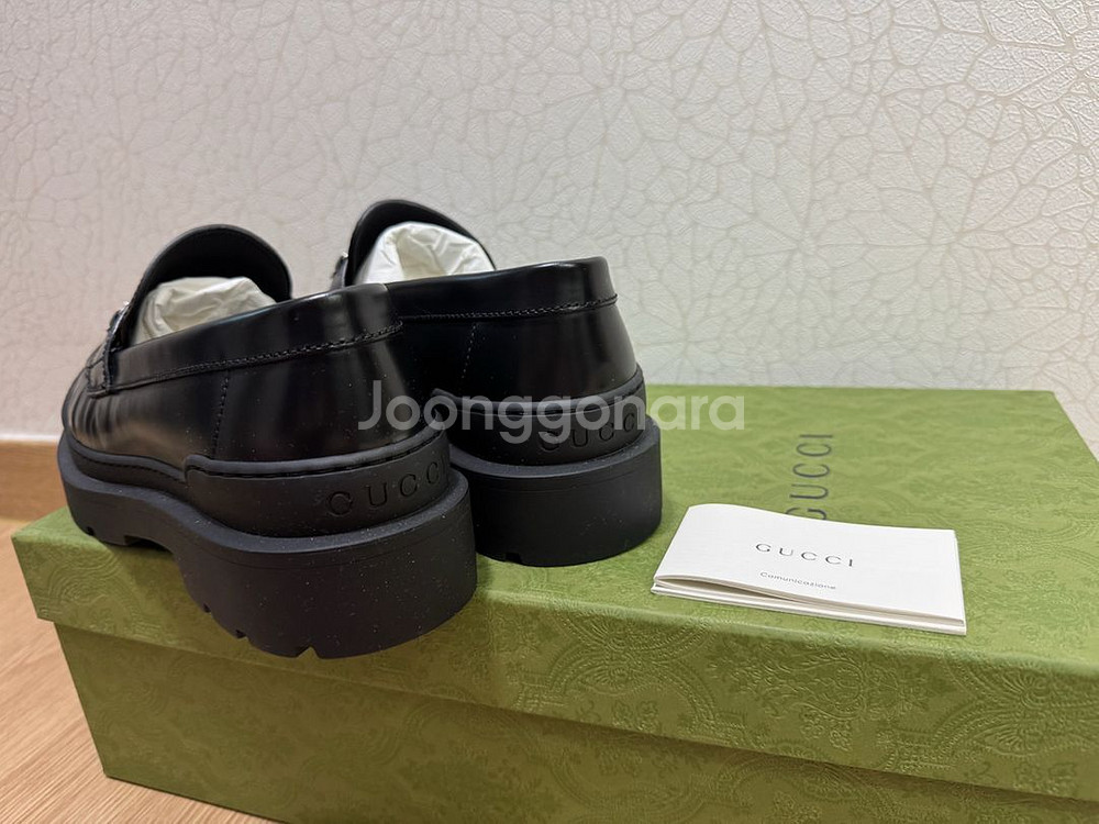 구찌 인터로킹 G 로퍼 블랙 레더 (새상품)--3