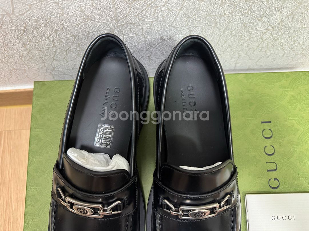 구찌 인터로킹 G 로퍼 블랙 레더 (새상품)--1