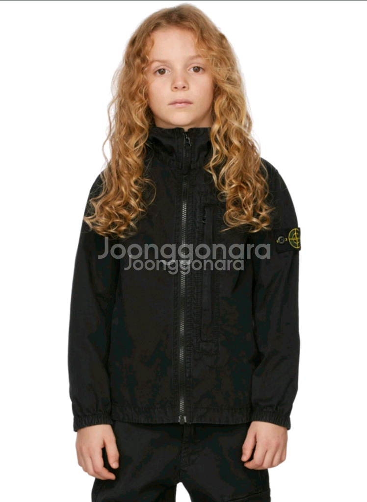 스톤아일랜드 키즈 후드 바람막이 자켓--5