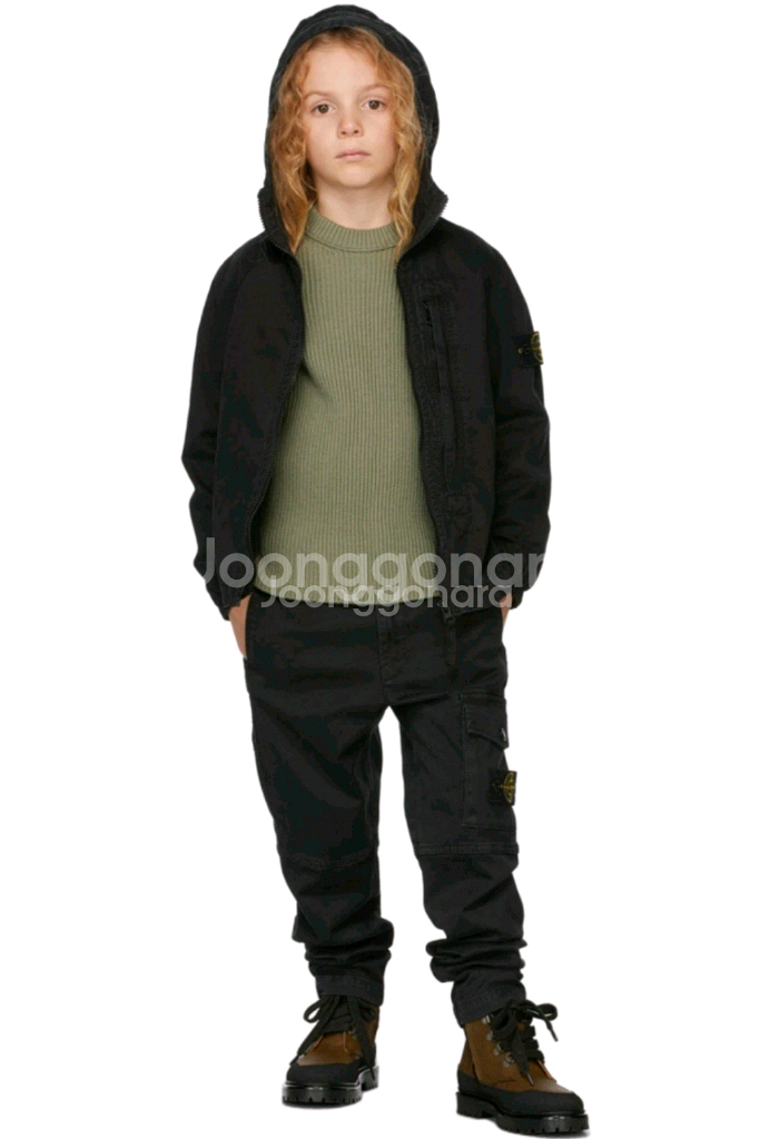 스톤아일랜드 키즈 후드 바람막이 자켓--7