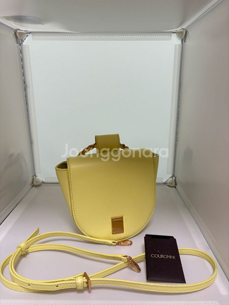 쿠론 가방 / 산뜻한 레몬색 미니 크로스백(거의새상품)--0