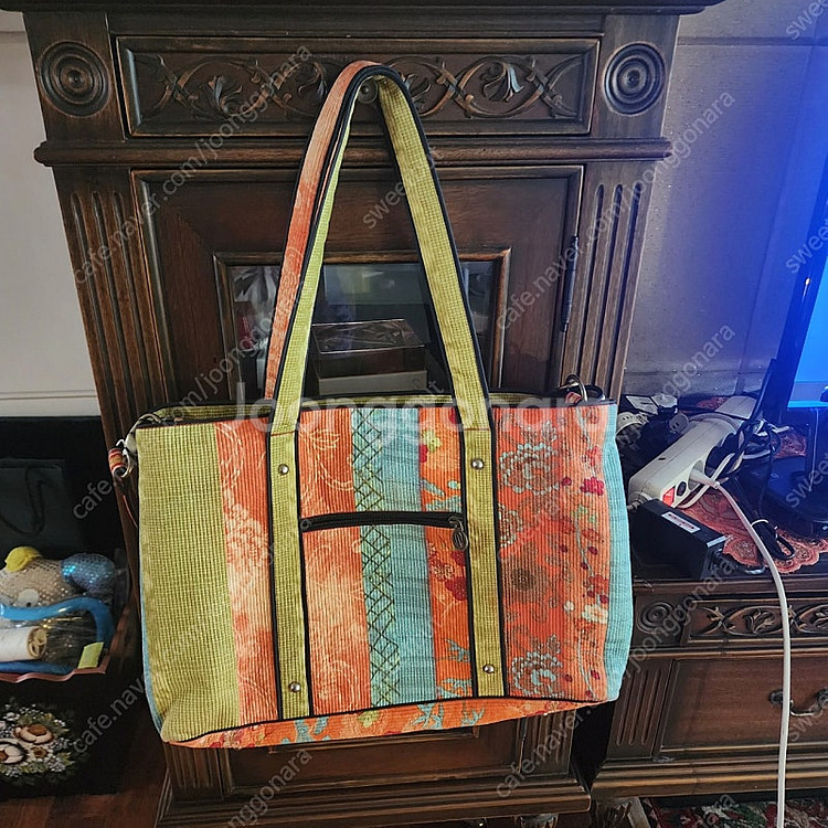 코치 루이 통영 누빔가방 빅백--1