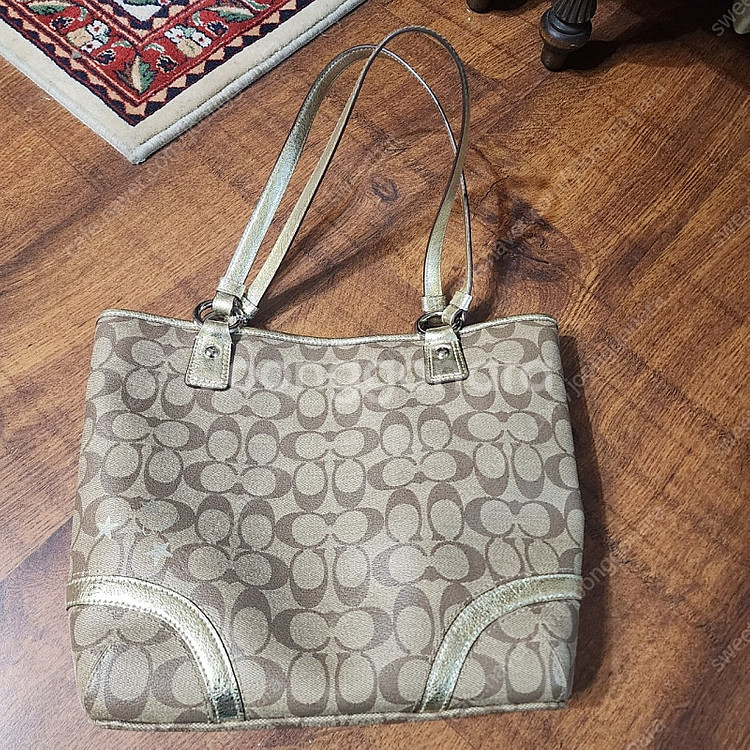 코치 루이 통영 누빔가방 빅백--4