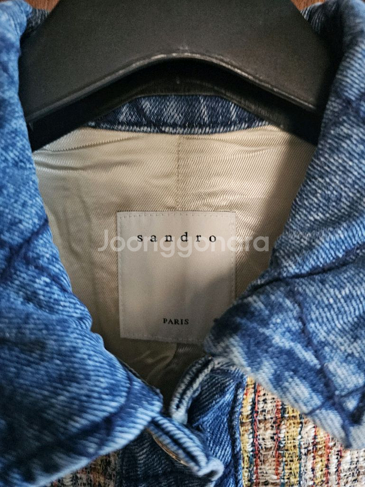새상품/36) sandro 산드로 데님 트위드 자켓--1