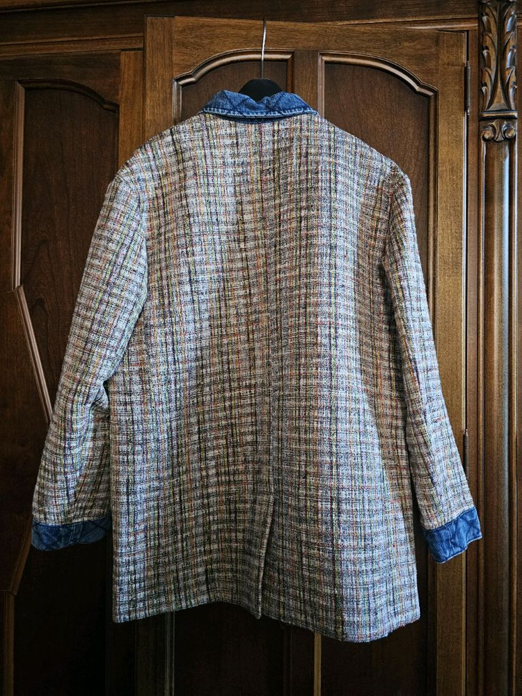 새상품/36) sandro 산드로 데님 트위드 자켓--4