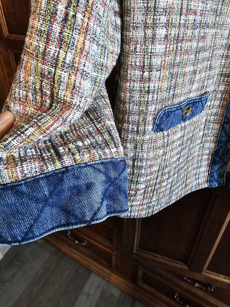 새상품/36) sandro 산드로 데님 트위드 자켓--2