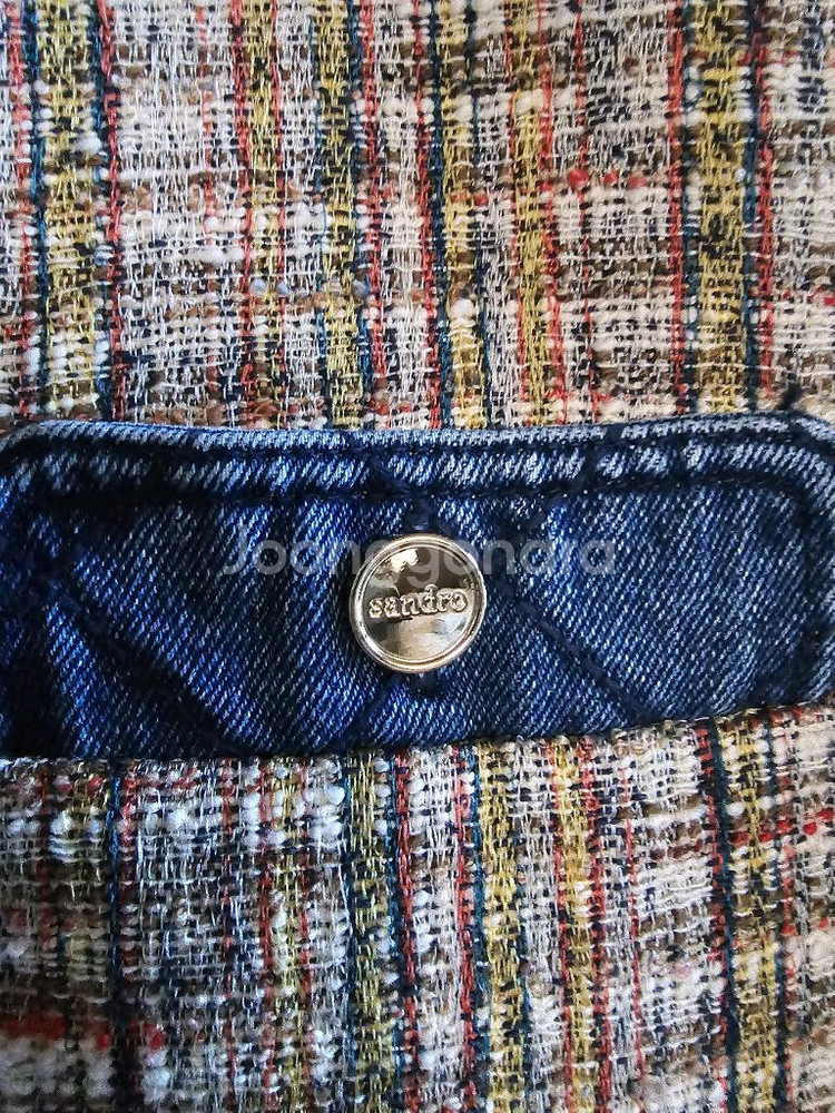 새상품/36) sandro 산드로 데님 트위드 자켓--3