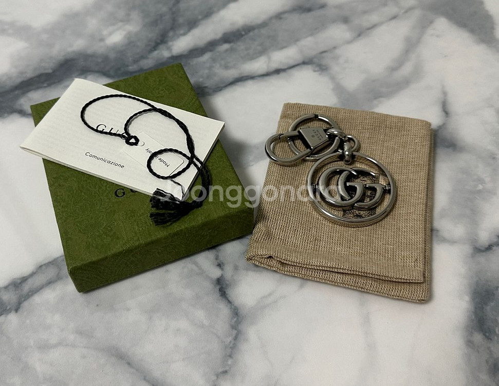 [F] 구찌 더블G 마몬트 키링 (1회사용)--0