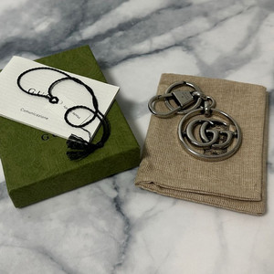 [F] 구찌 더블G 마몬트 키링 (1회사용)