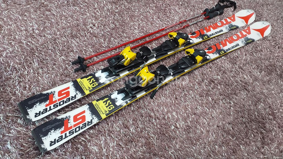 아토믹 스키 156cm, 바첵 카본 스키폴 115cm--8