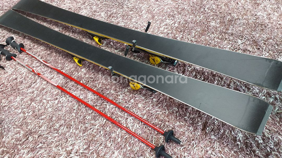 아토믹 스키 156cm, 바첵 카본 스키폴 115cm--9