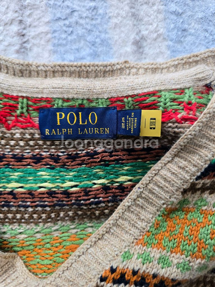폴로 랄프로렌 페어아일 캐시미어 니트 조끼 판매합니다.--2