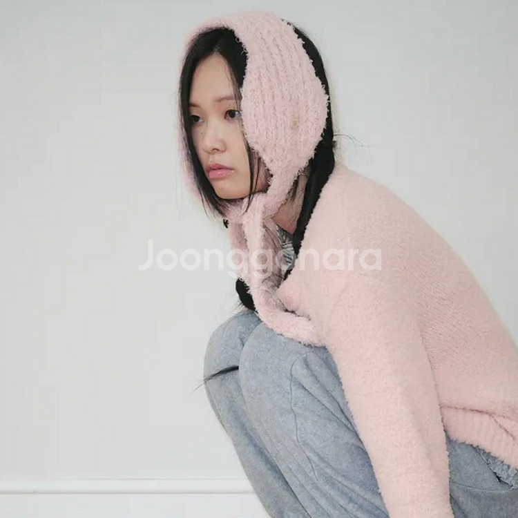 설윤착용)펀프롬펀 니트 이어머프 귀도리 바라클라바 비니--3