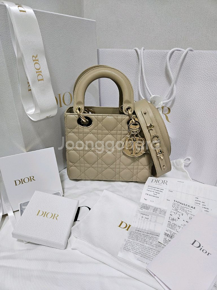 [새상품급] 디올 레이디디올 마이 ABC 스몰 베이지--0