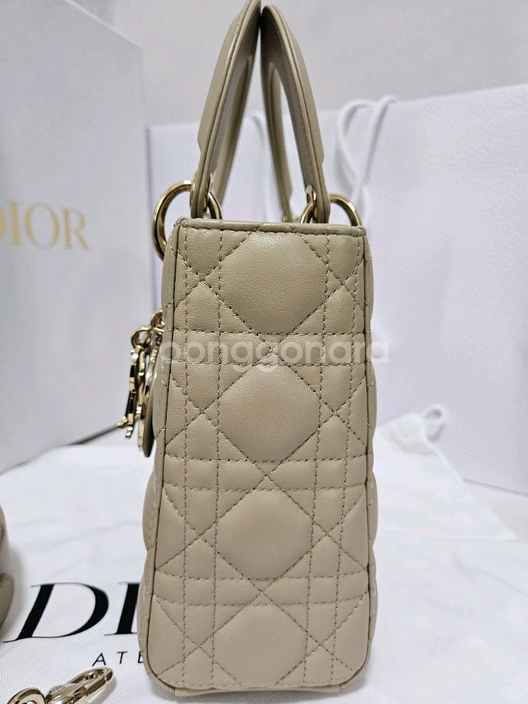 [새상품급] 디올 레이디디올 마이 ABC 스몰 베이지--5