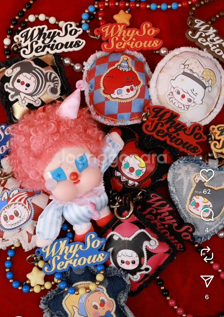 정가이하급처) 팝마트 WHY SO SERIOUS 스트랩 키링--1