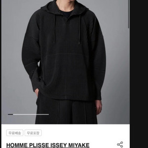 옴므플리세 아노락 블랙 jf127(2사이즈)후드긴팔