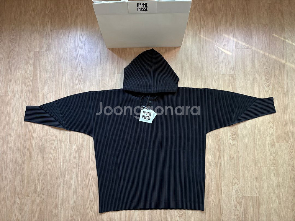 옴므플리세 아노락 블랙 jf127(2사이즈)후드긴팔--1