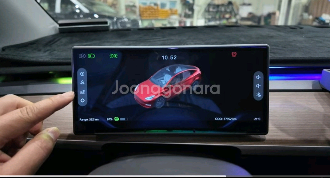 테슬라 하이랜드 전용 F9 안드로이드 계기판--5