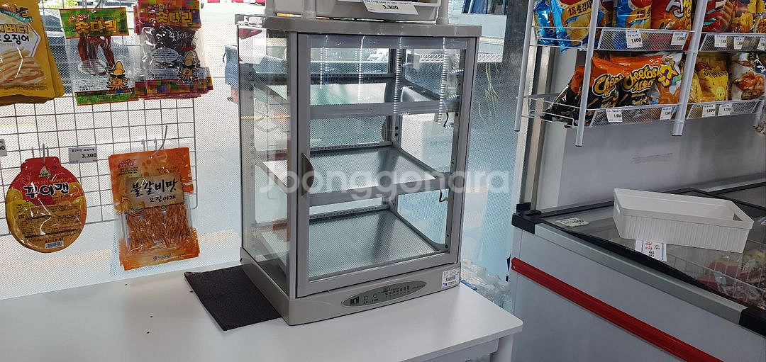 온장고 3단 4방향 투명유리--0