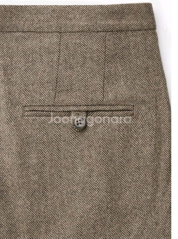 코스 cos 스트레이트레그 울 헤링본 트라우저--2