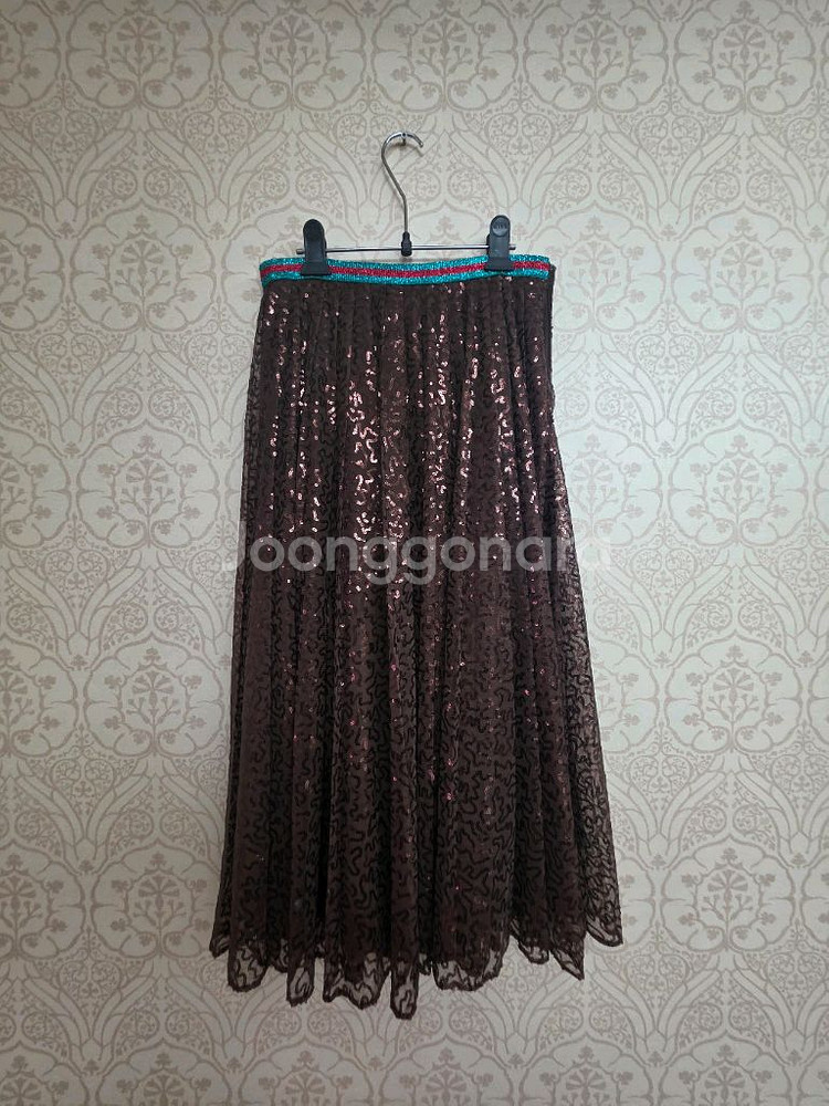 더한섬 FOURMTHE STORE 비쥬 밴딩 스커트 6--0