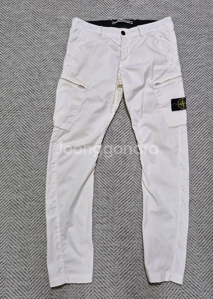 한글택 32 스톤아일랜드 카고바지팬츠 화이트--1