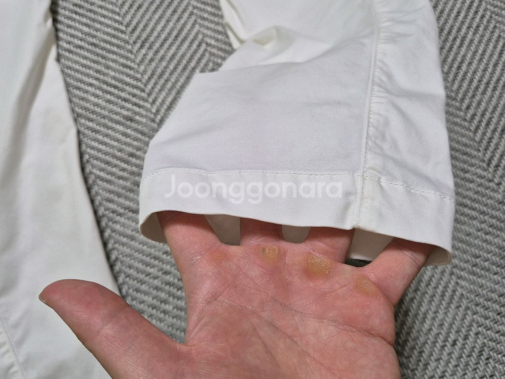 한글택 32 스톤아일랜드 카고바지팬츠 화이트--4