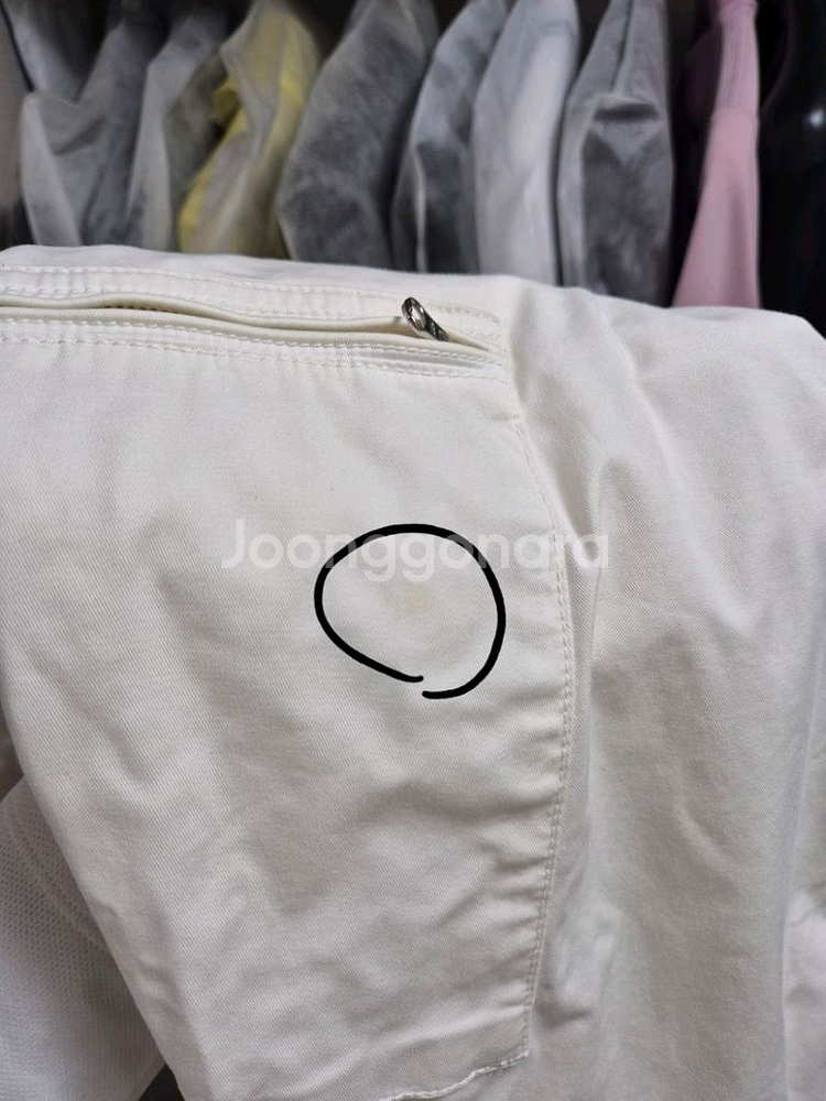 한글택 32 스톤아일랜드 카고바지팬츠 화이트--6