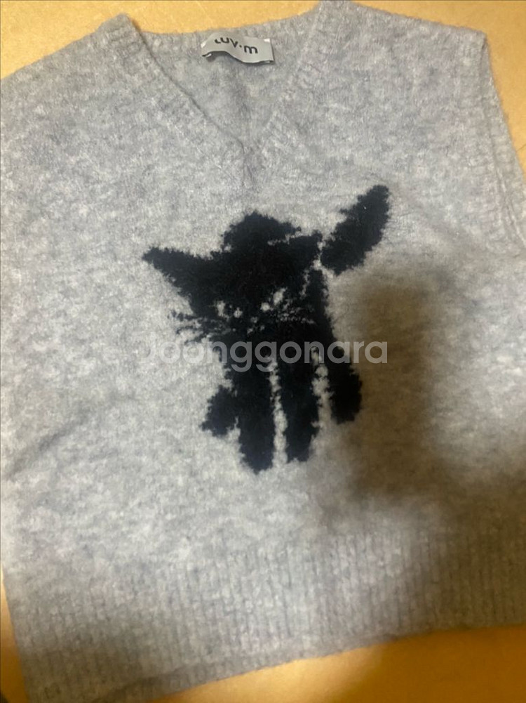 아이브 리즈 러브엠 고양이 니트 베스트--4