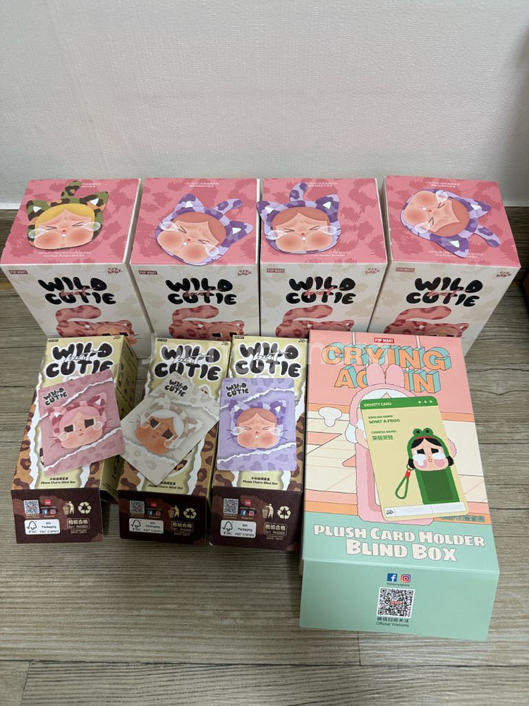 팝마트 크라이베이비 표범냥이 키링 스트랩 카드홀더--0