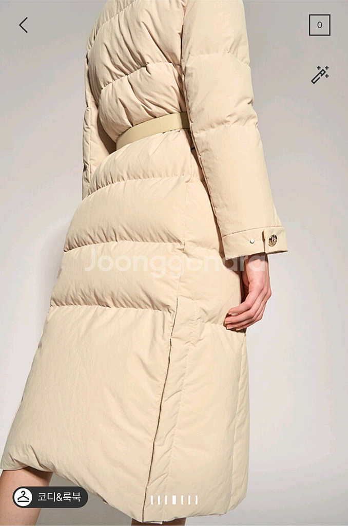 오브제 벨티드구스다운점퍼44 랑방 마인 타임 더캐시미어--2