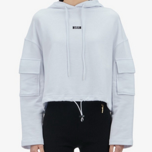 엠에스지엠 MAGM 크롭 후드 - 화이트