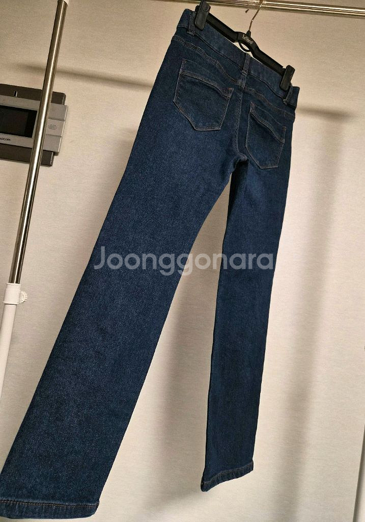 새상품 55)브랜드라벨컷 기모 진청바지--2