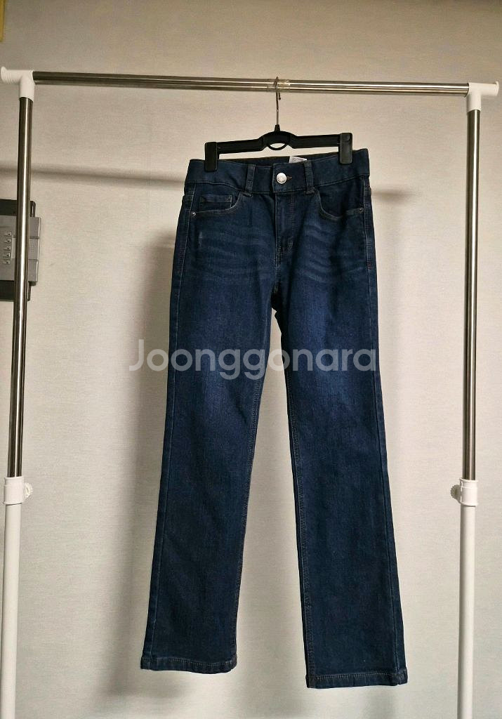 새상품 55)브랜드라벨컷 기모 진청바지--0