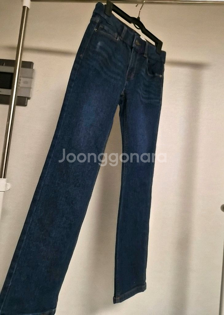 새상품 55)브랜드라벨컷 기모 진청바지--1