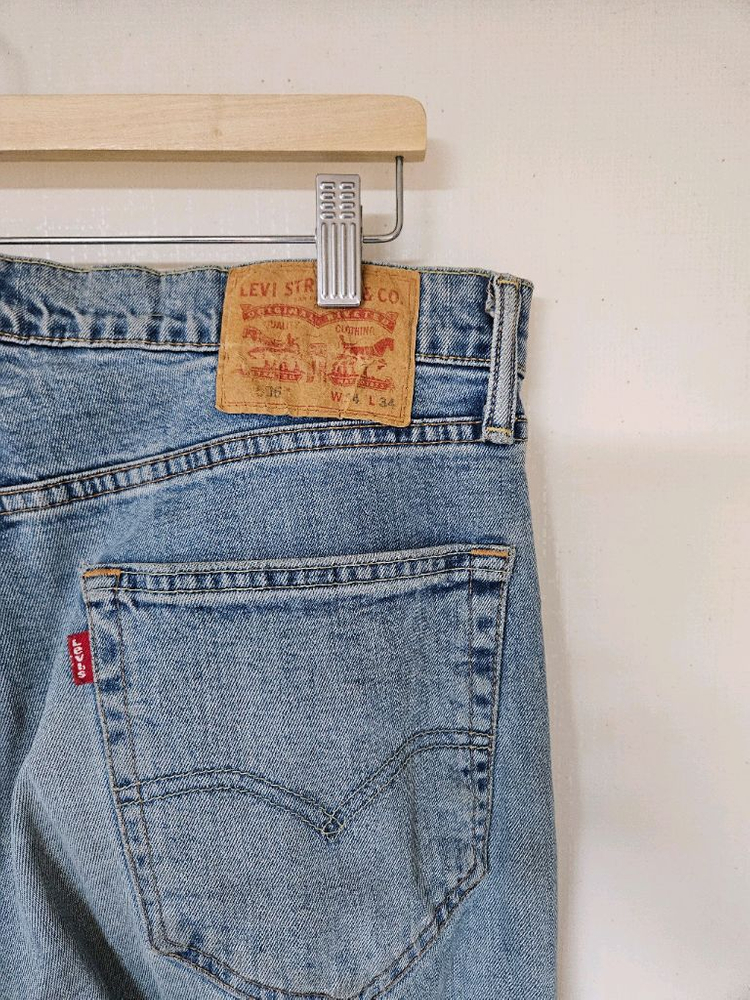 리바이스 505 워싱 데님 청바지--8