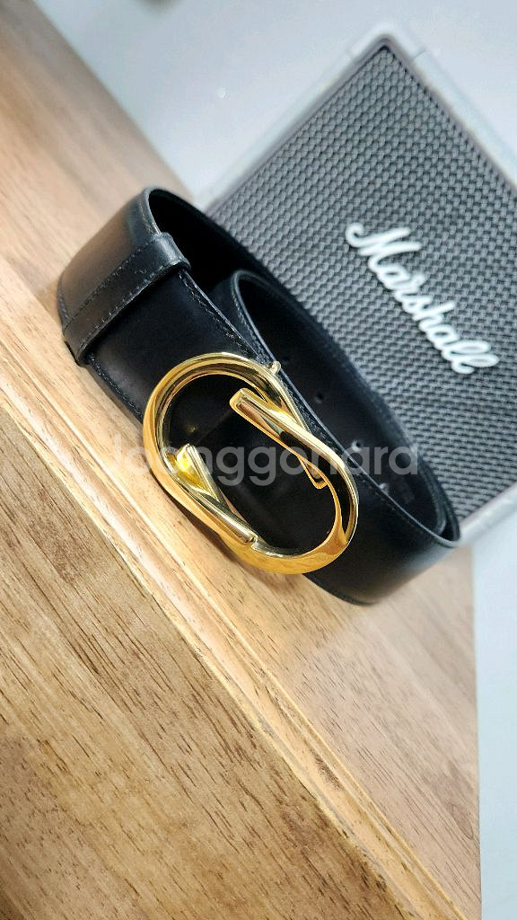 # GUCCI 구찌 정품 블랙 레더 여성명품벨트 급처--3